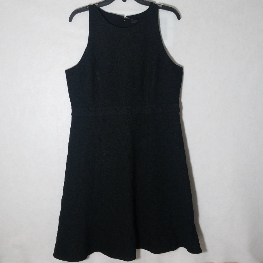 Brand New Ann Taylor Black Zip Up Dress Size 10